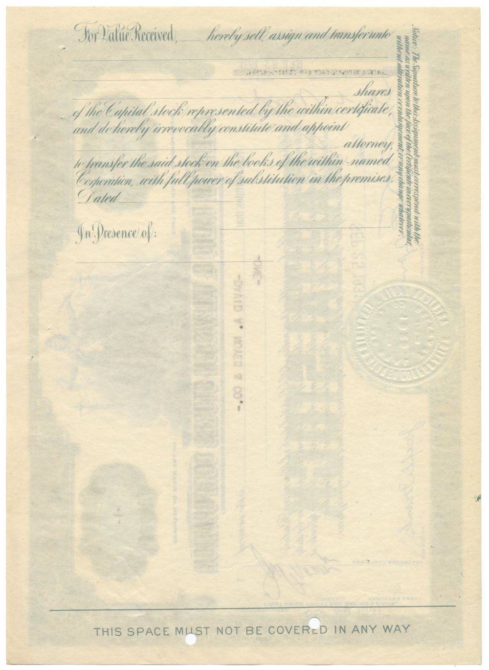 American Radio & Television Stores, Inc. Stock Certificate