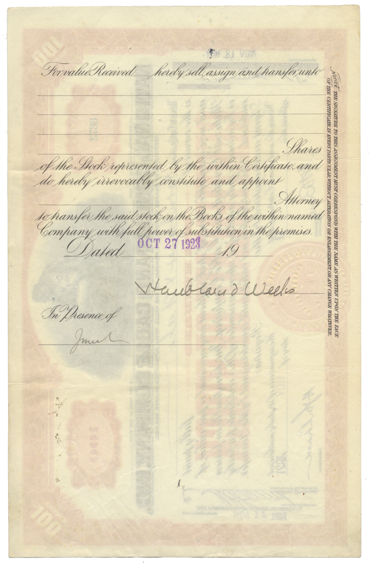 National Conduit and Cable Company, Inc. Stock Certificate