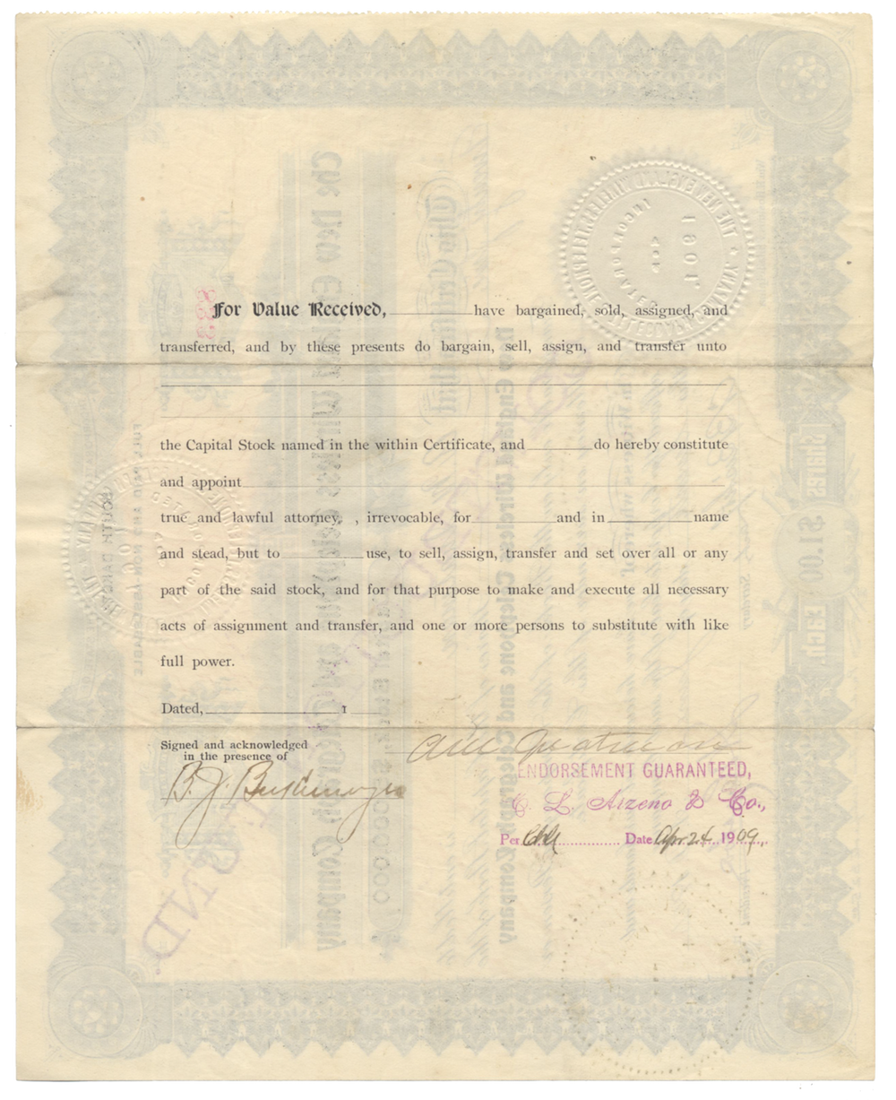 New England Wireless Telephone and Telegraph Company Stock Certificate