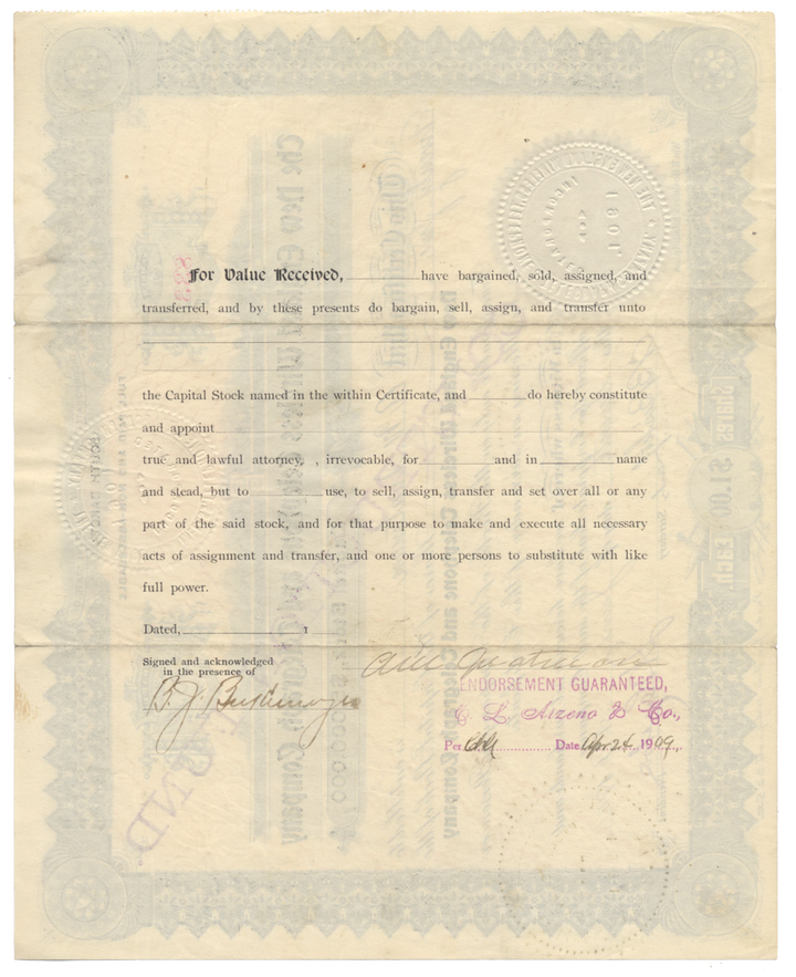 New England Wireless Telephone and Telegraph Company Stock Certificate