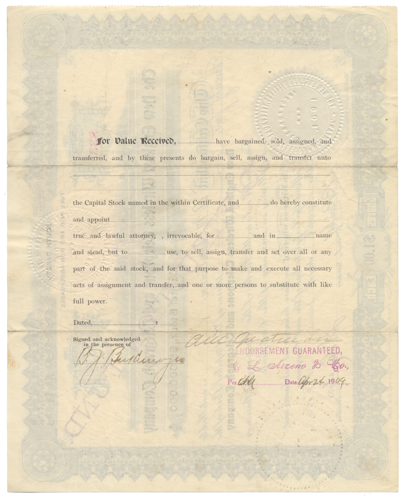 New England Wireless Telephone and Telegraph Company Stock Certificate