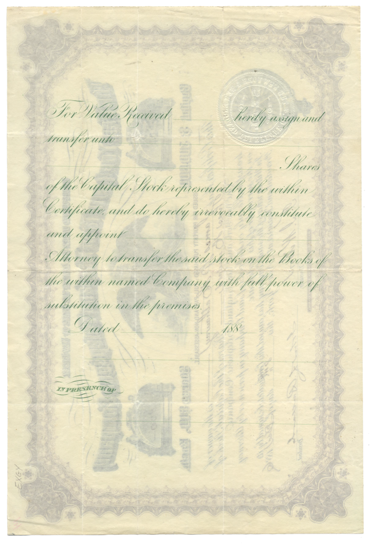 New York and New England Telephone Company Stock Certificate