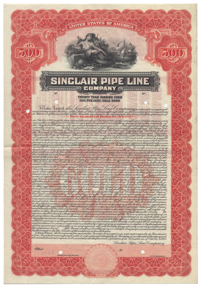 Sinclair Pipe Line Company Bond Certificate