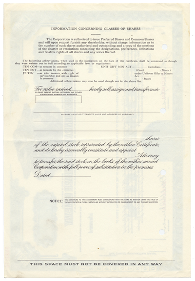 Carolina Telephone and Telegraph Company Specimen Stock Certificate