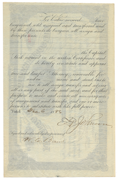 South Pacific Mining Company Stock Certificate