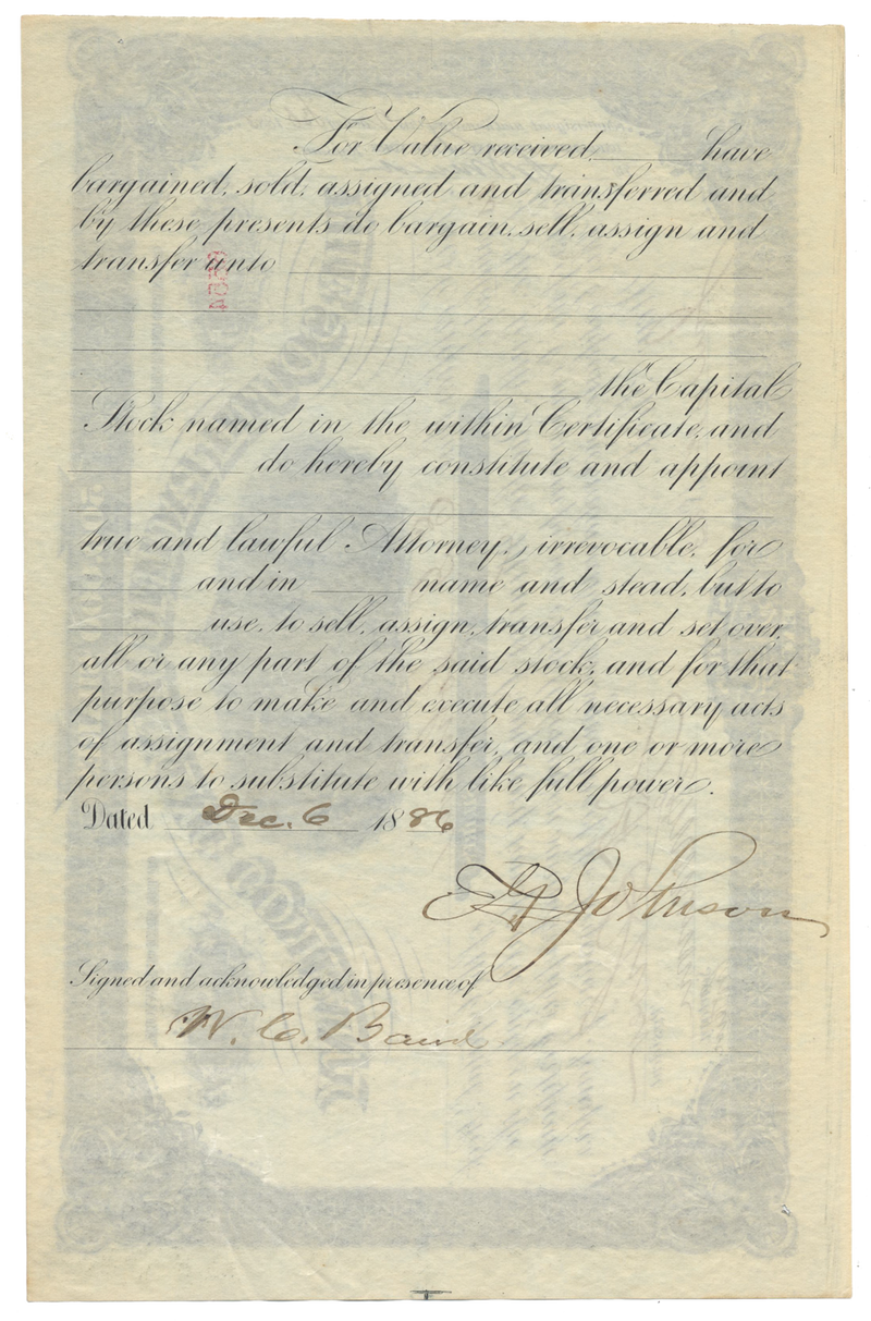 South Pacific Mining Company Stock Certificate