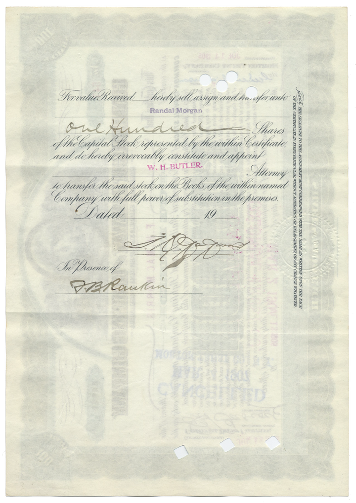 Connecticut Railway and Lighting Company Stock Certificate