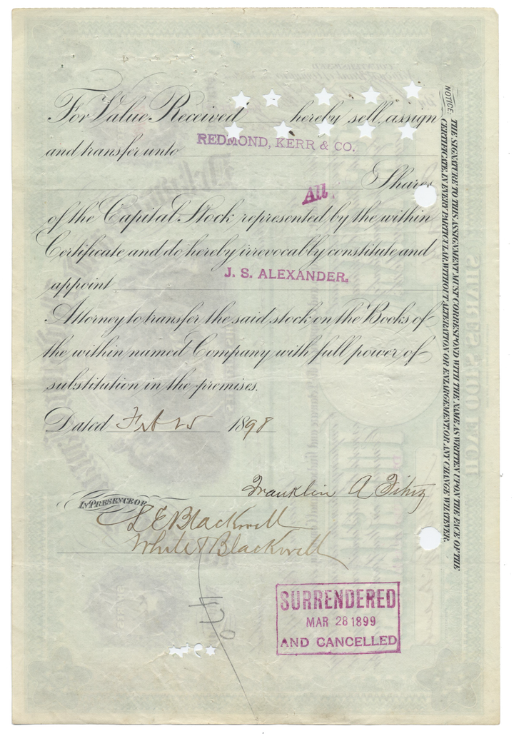 Delaware and Hudson Canal Company Stock Certificate