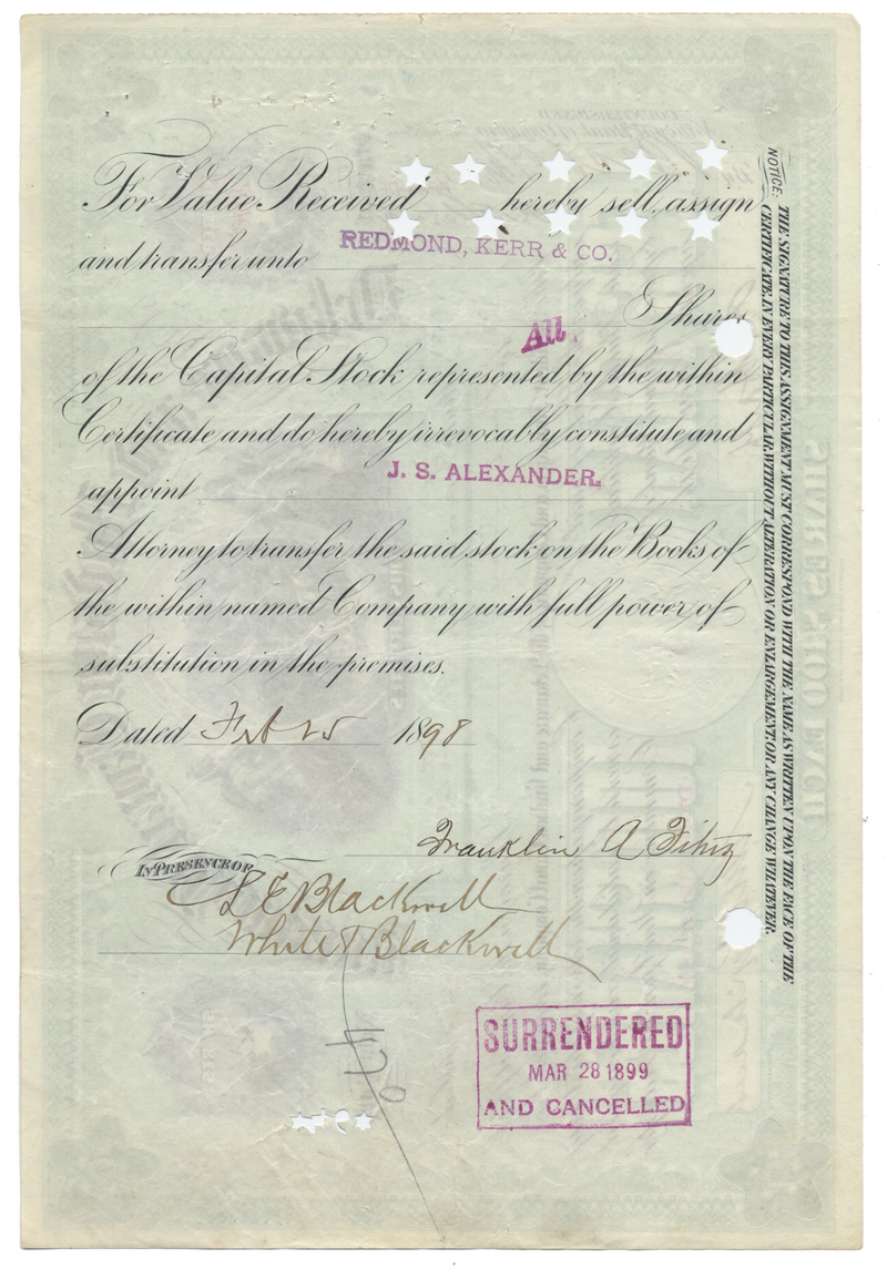 Delaware and Hudson Canal Company Stock Certificate