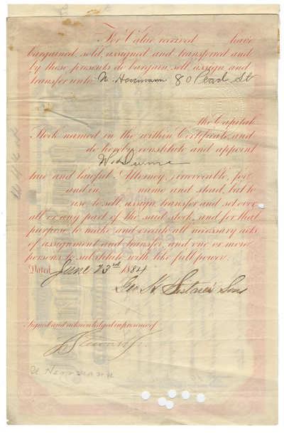 Chicago, St. Louis and Pittsburgh Railroad Company Stock Certificate