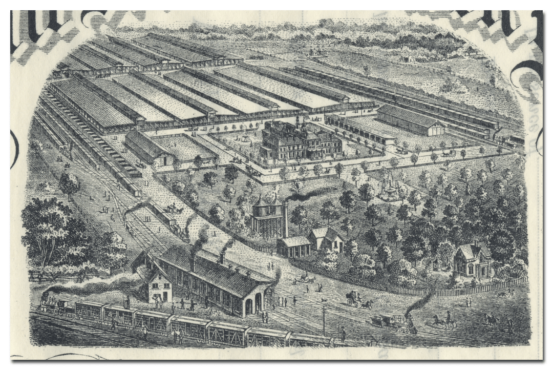 Belt Rail Road and Stock Yards Co. Stock Certificate