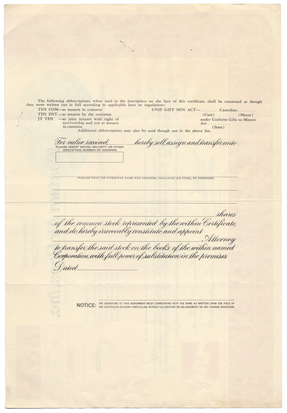 Western Air Lines, Inc. Stock Certificate