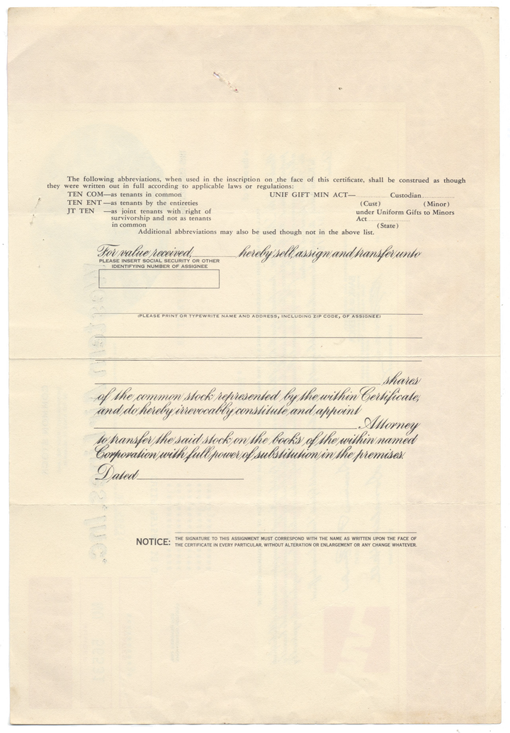 Western Air Lines, Inc. Stock Certificate