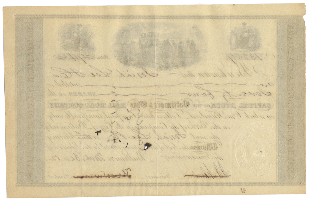 Baltimore & Ohio Rail Road Company Stock Certificate