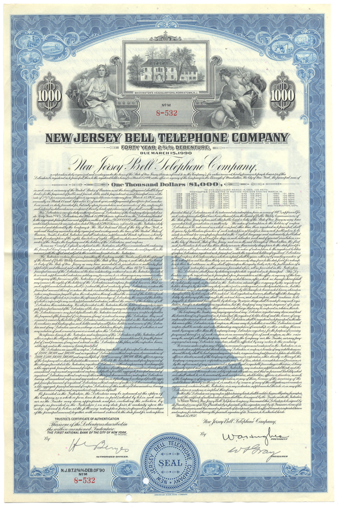 New jersey top bell telephone co