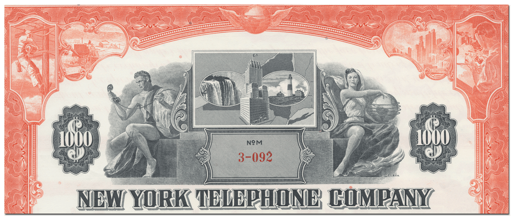 New York Telephone Company Bond Certificate