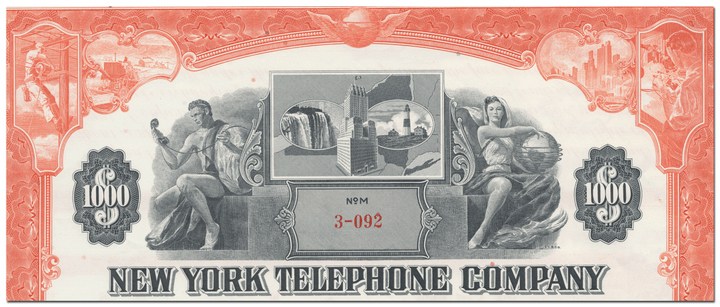 New York Telephone Company Bond Certificate