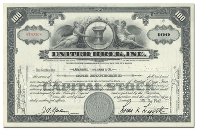 United Drug, Inc. Stock Certificate