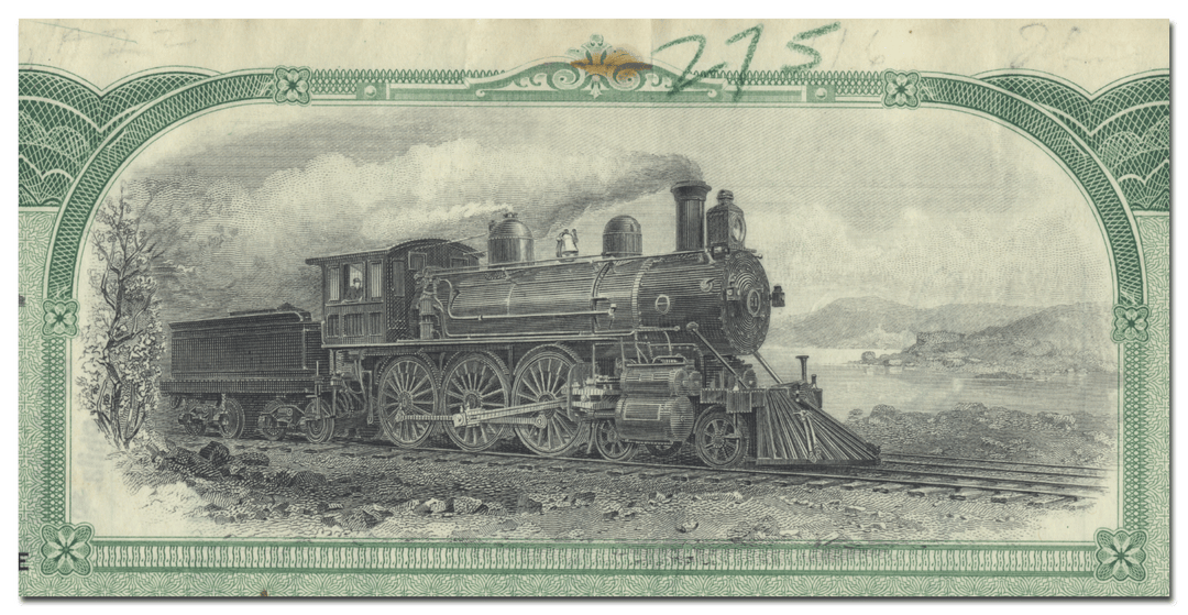 Elmira and Williamsport Railroad Company Stock Certificate