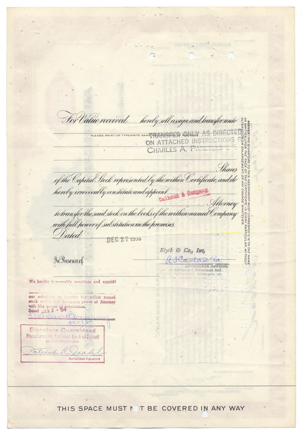 American Express Company Stock Certificate