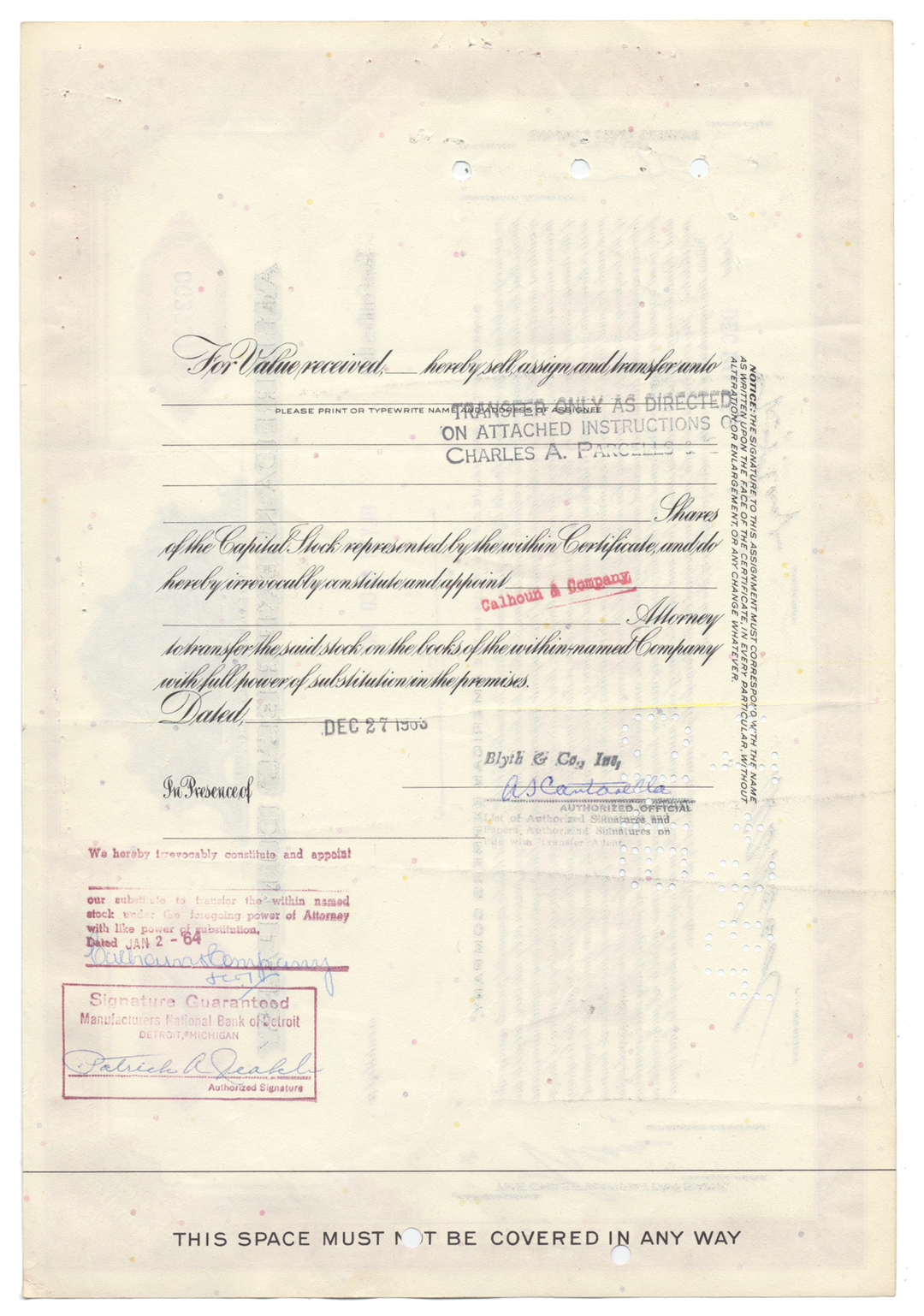 American Express Company Stock Certificate