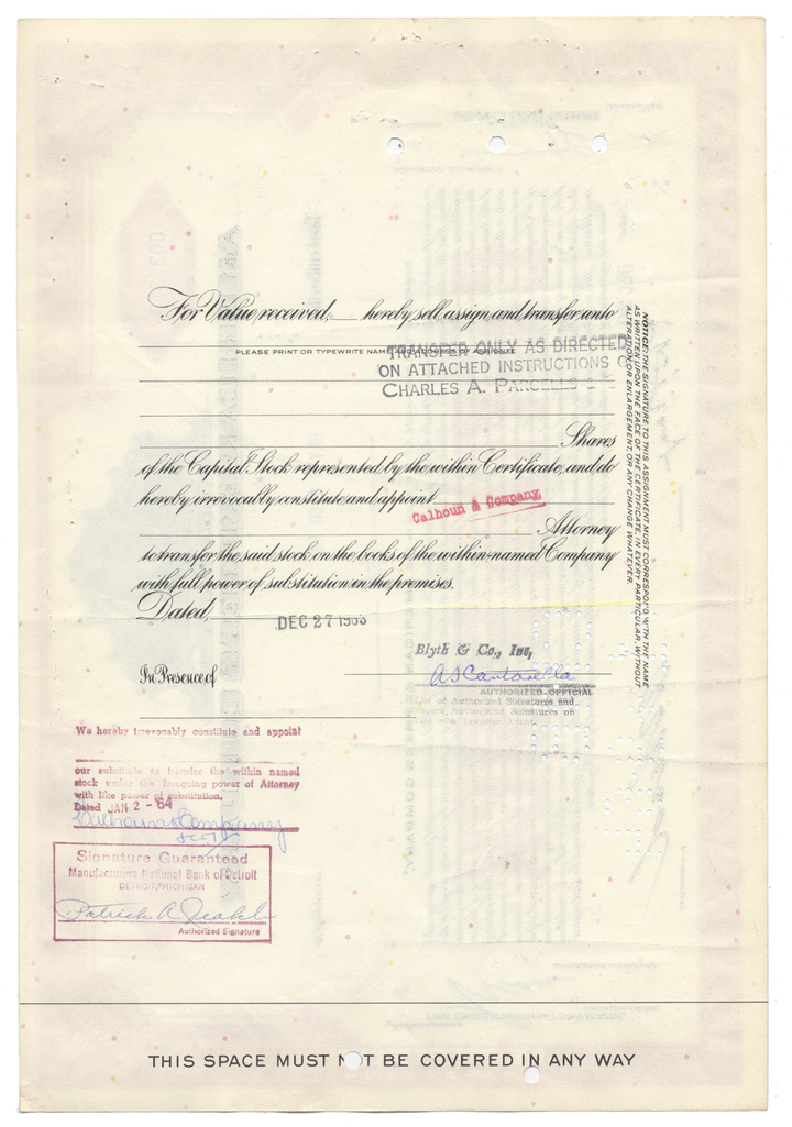 American Express Company Stock Certificate